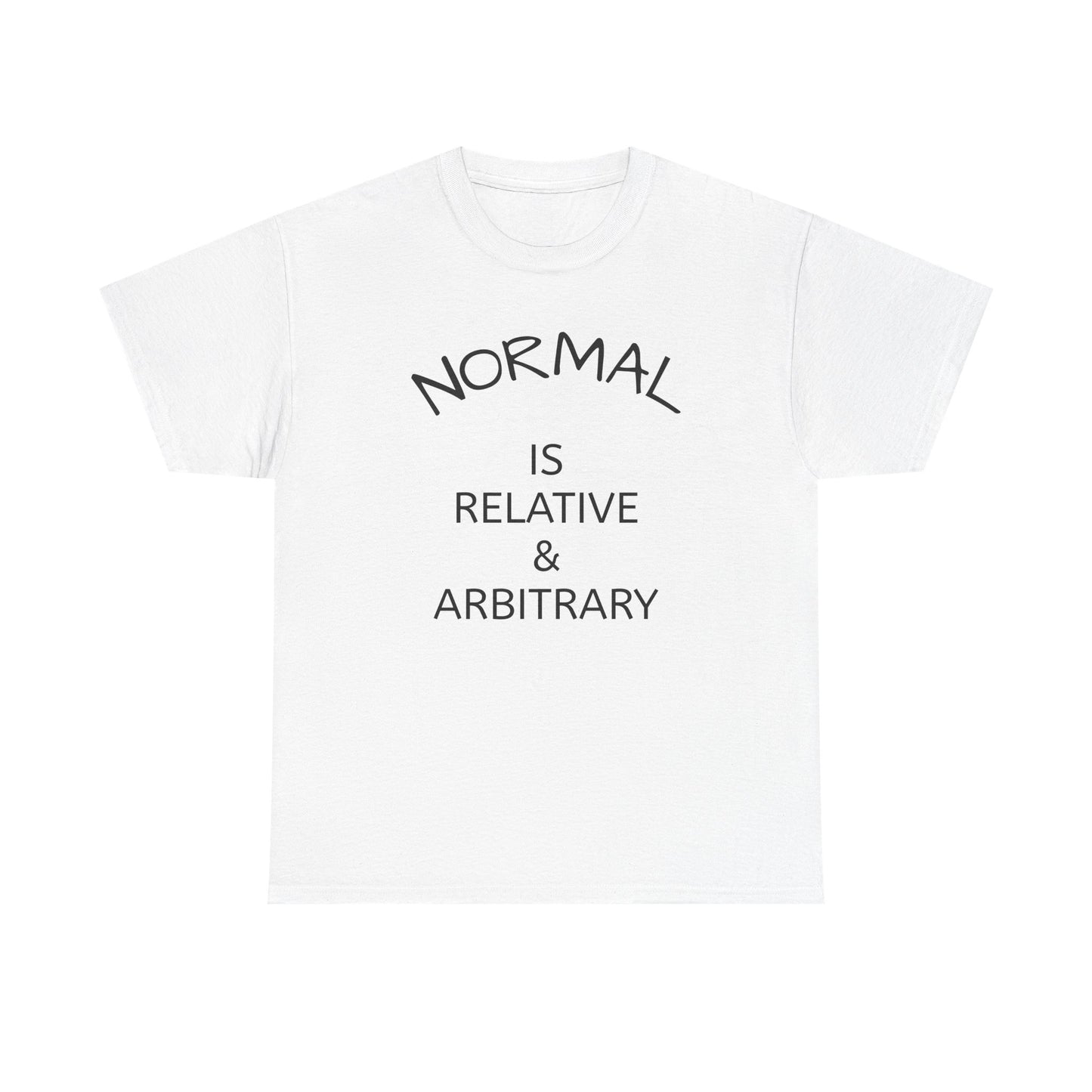 NORMAL IS RELATIVE & ARBITRARY (Black Text)