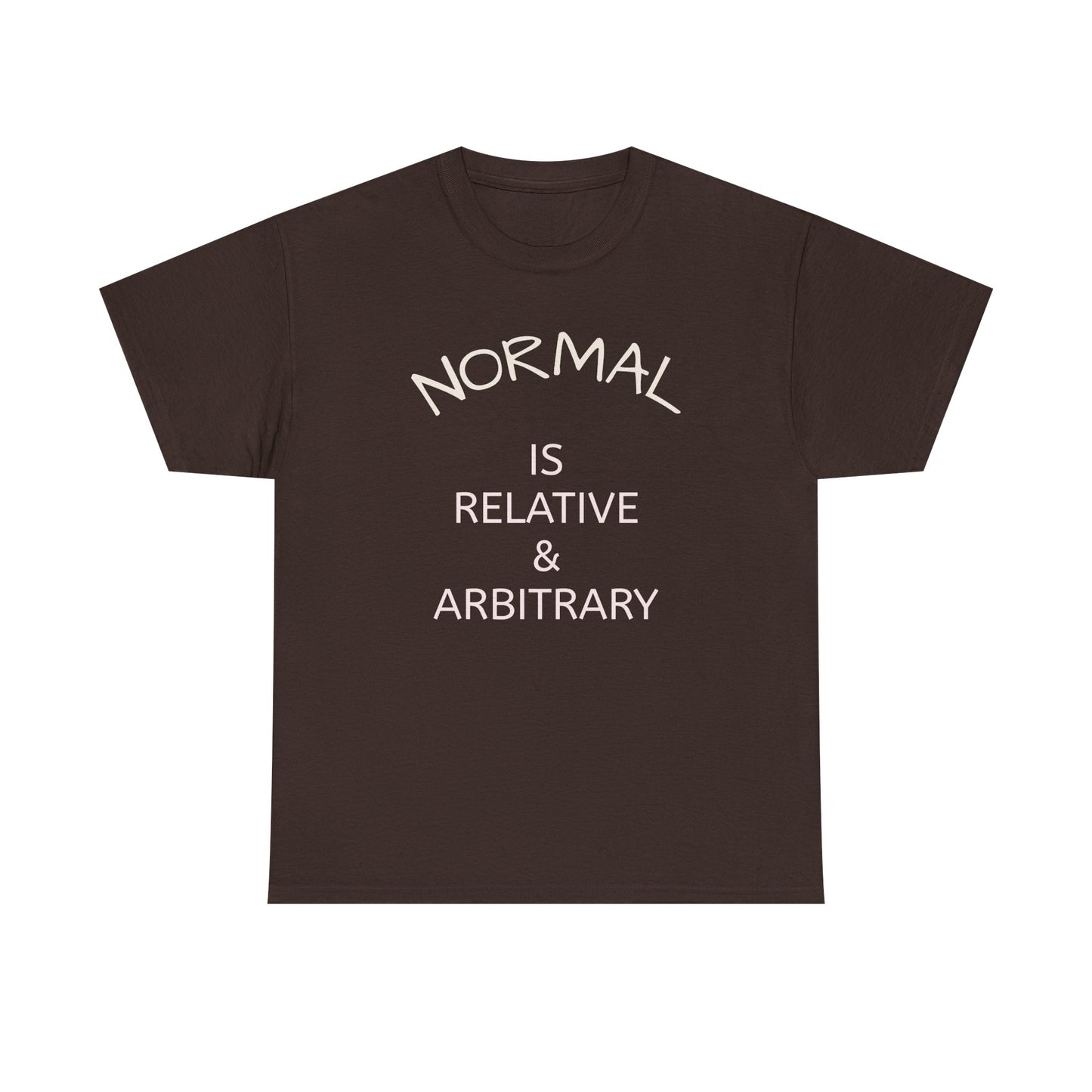 NORMAL IS RELATIVE & ARBITRARY (White Text)