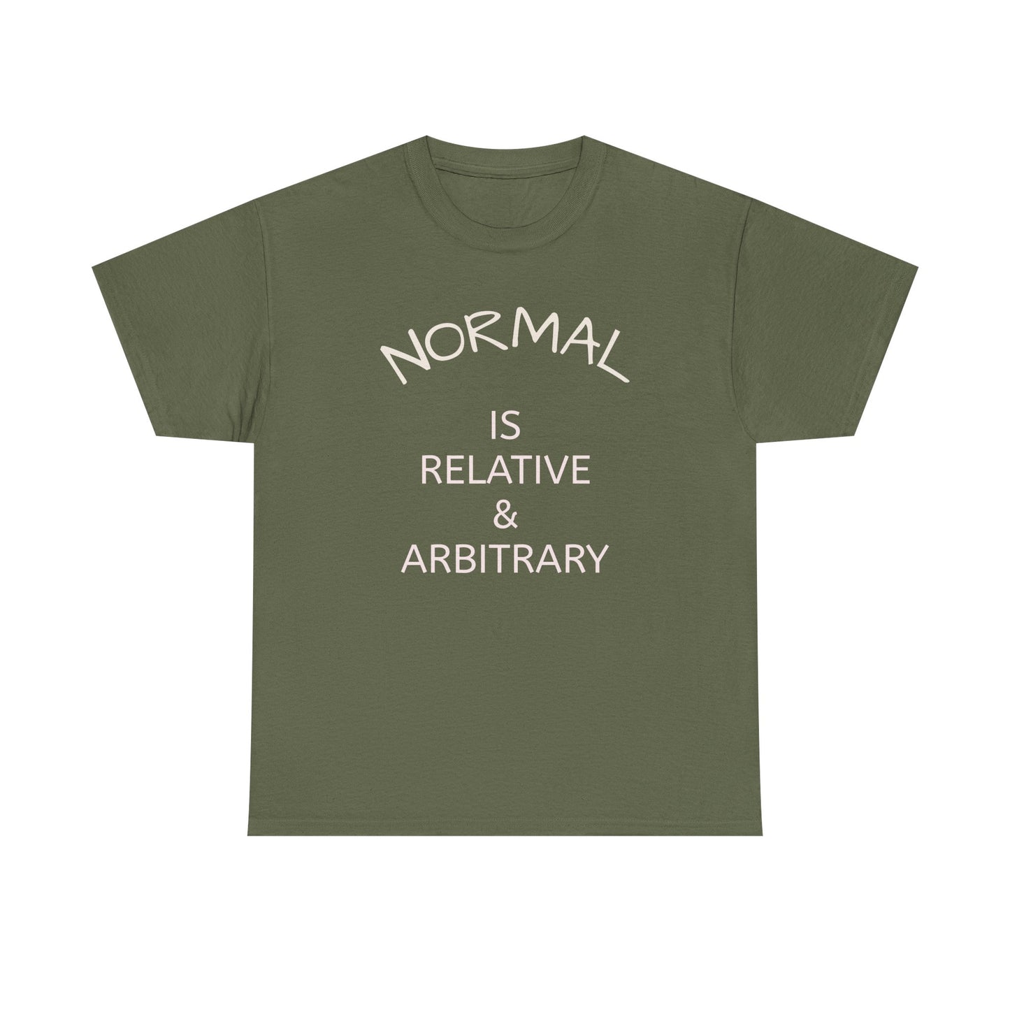 NORMAL IS RELATIVE & ARBITRARY (White Text)