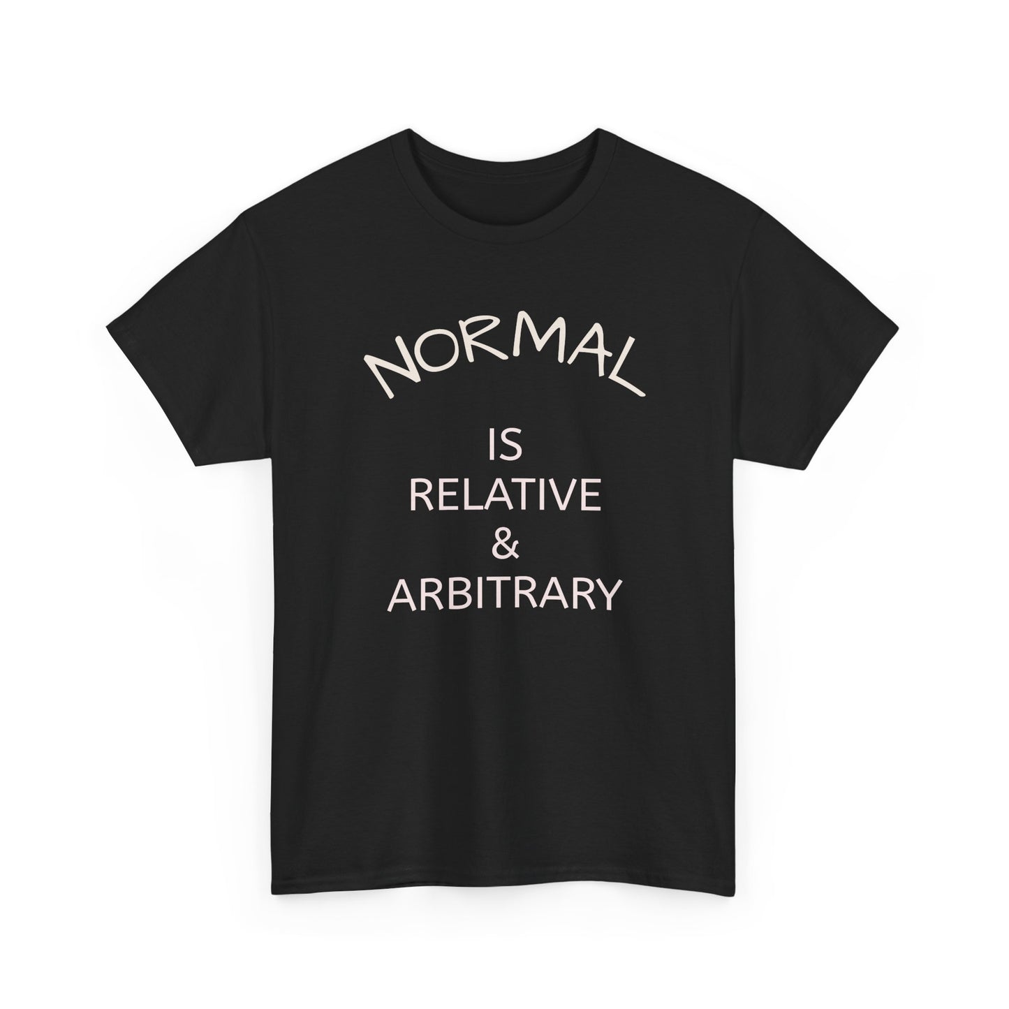 NORMAL IS RELATIVE & ARBITRARY (White Text)