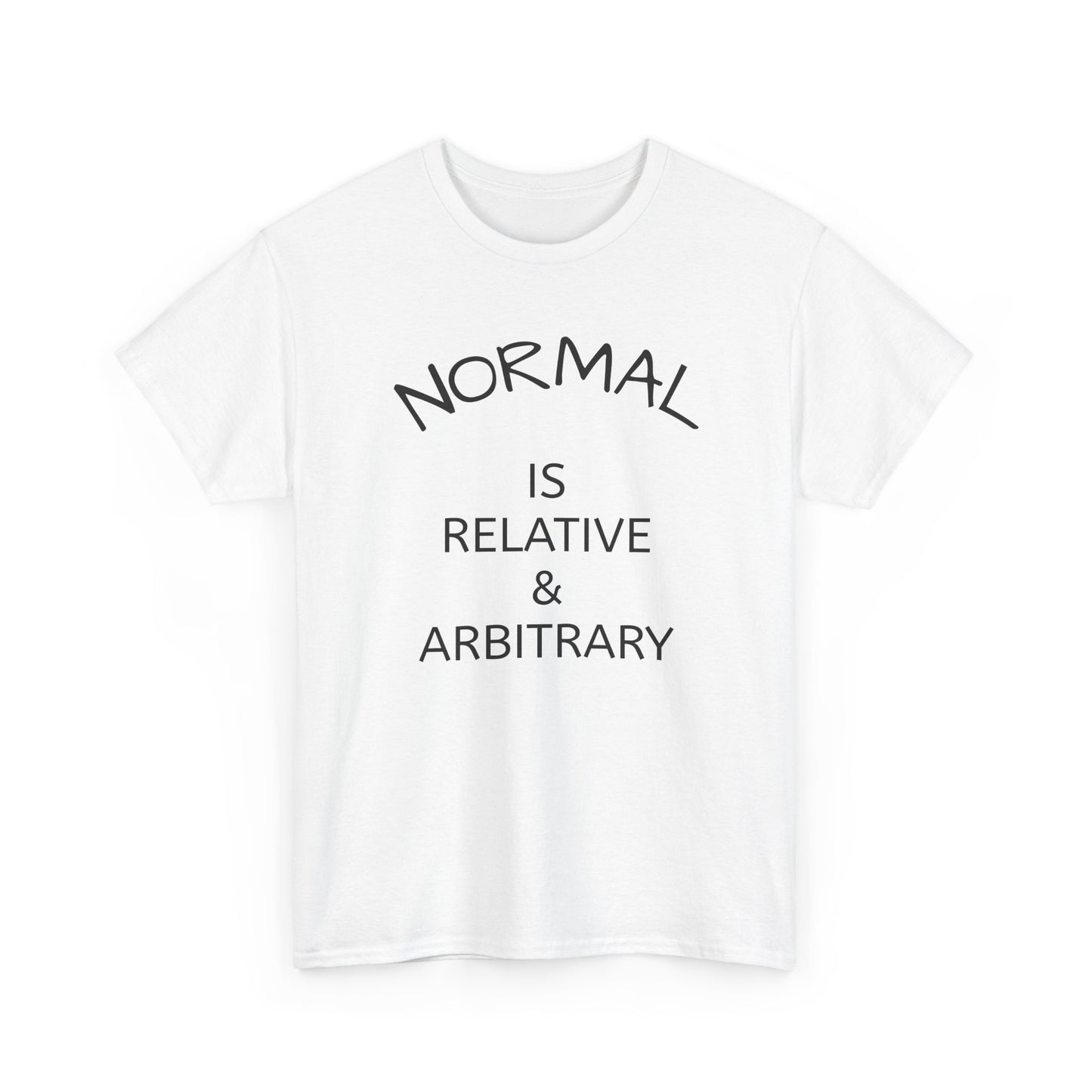NORMAL IS RELATIVE & ARBITRARY (Black Text)