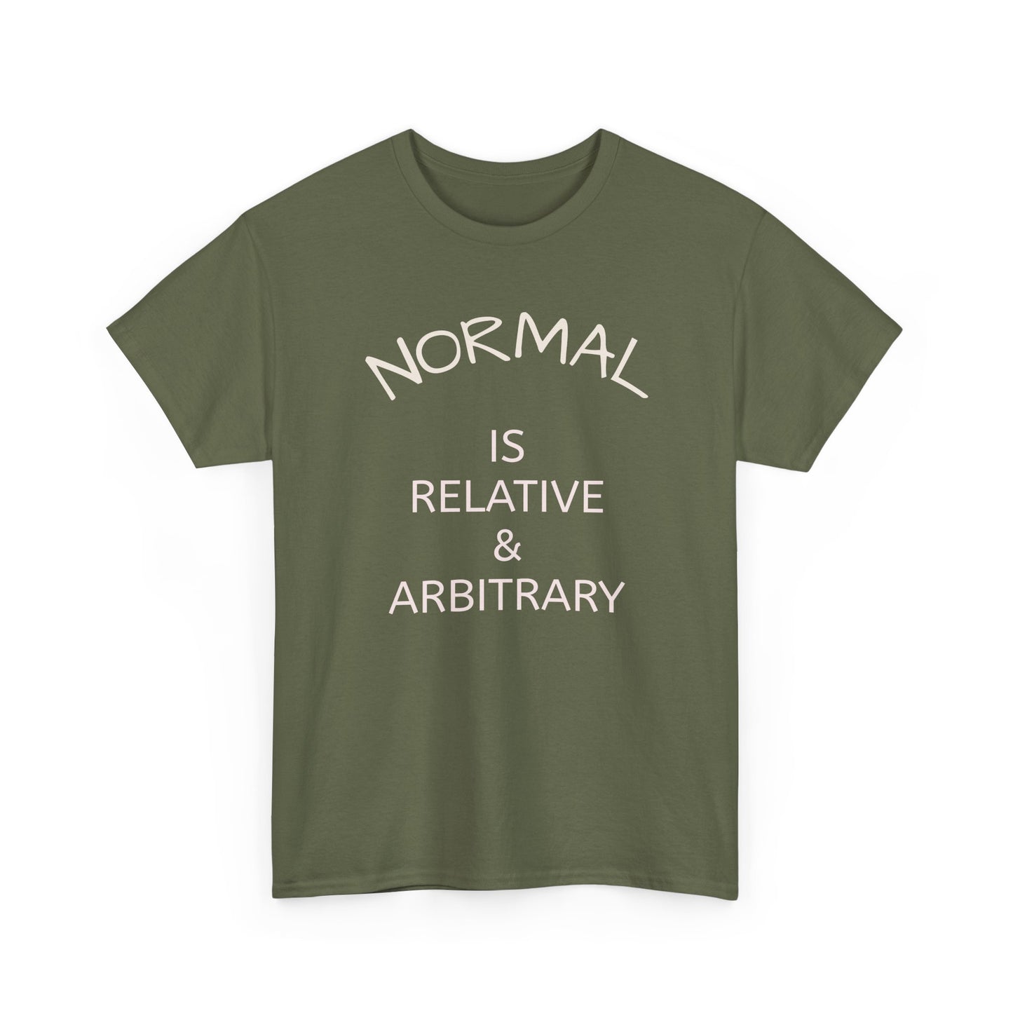 NORMAL IS RELATIVE & ARBITRARY (White Text)