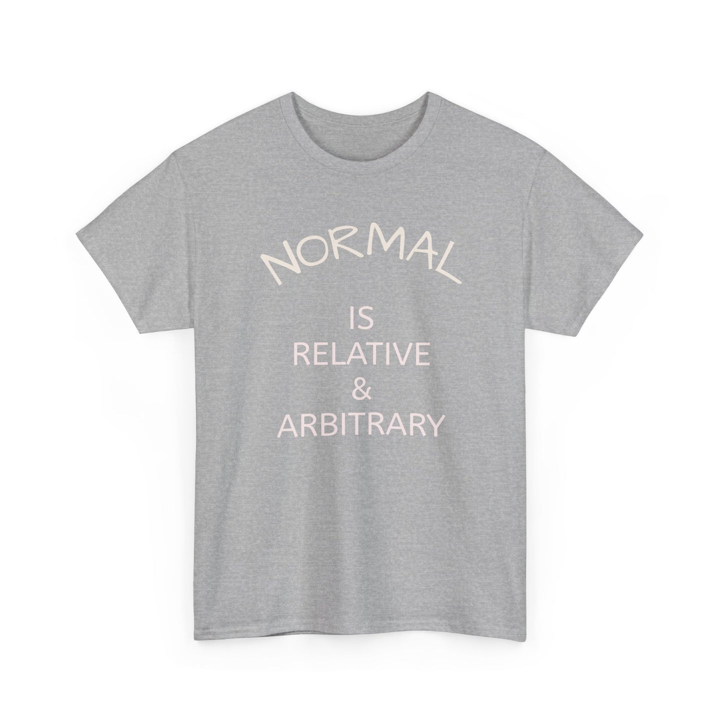 NORMAL IS RELATIVE & ARBITRARY (White Text)