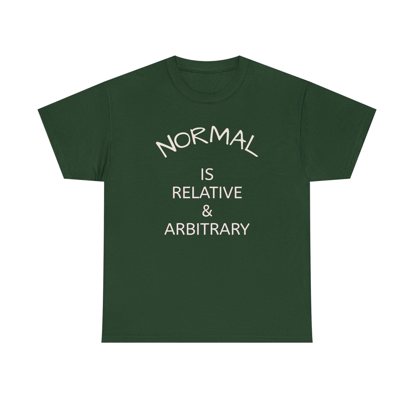 NORMAL IS RELATIVE & ARBITRARY (White Text)