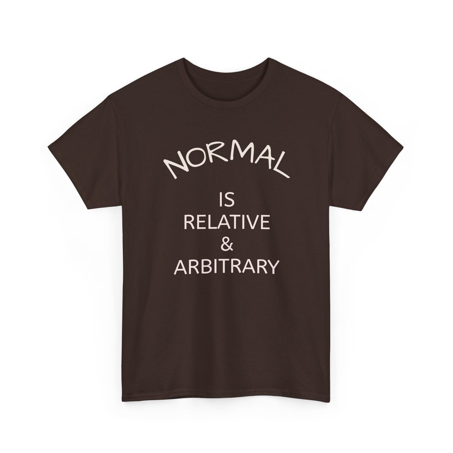 NORMAL IS RELATIVE & ARBITRARY (White Text)