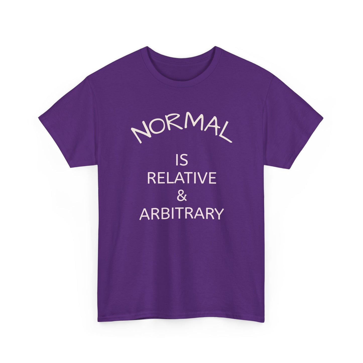 NORMAL IS RELATIVE & ARBITRARY (White Text)