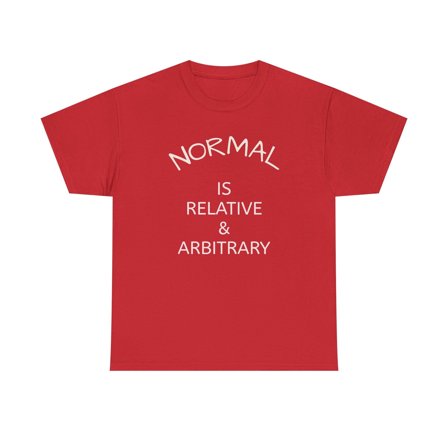 NORMAL IS RELATIVE & ARBITRARY (White Text)
