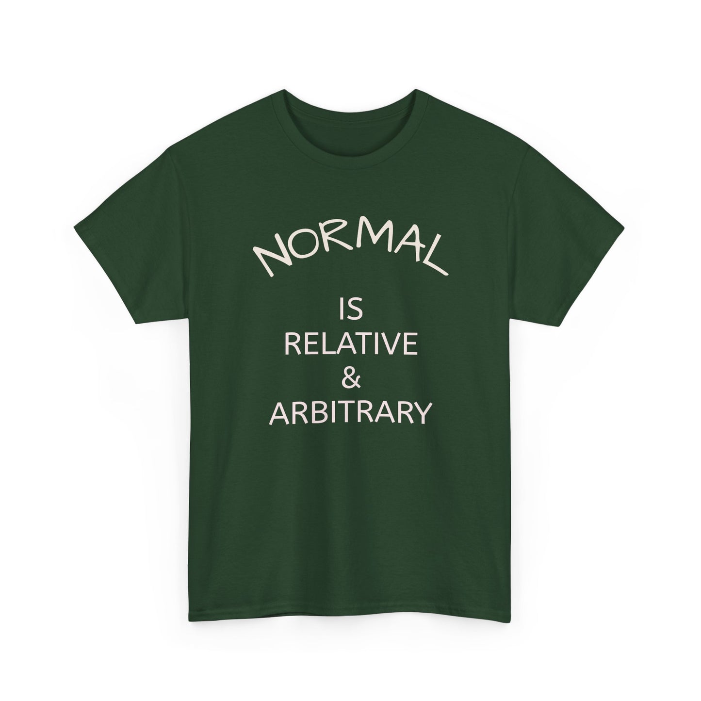 NORMAL IS RELATIVE & ARBITRARY (White Text)